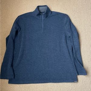 Eddie Bauer sweater knit 1/4 zip pull over sweatshirt - navy